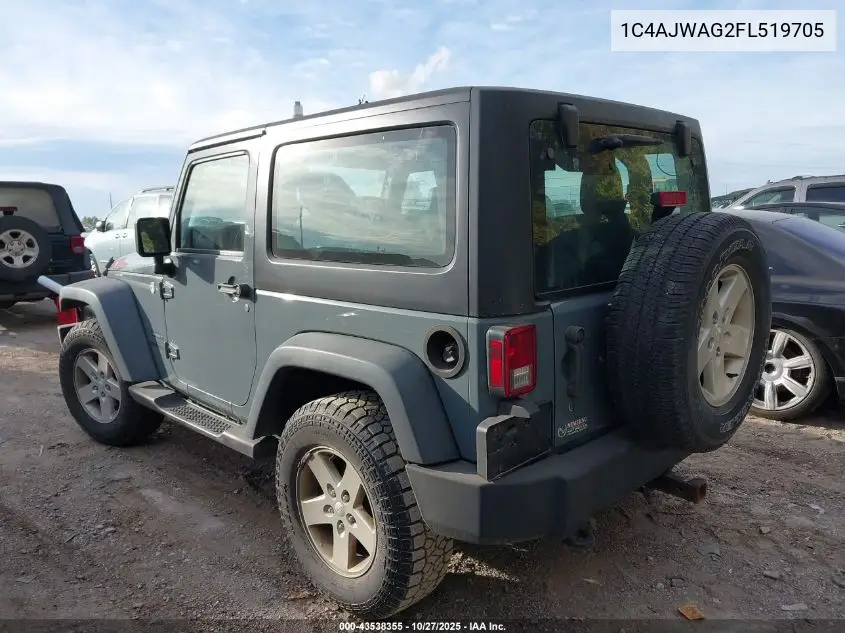 1C4AJWAG2FL519705 2015 Jeep Wrangler Sport
