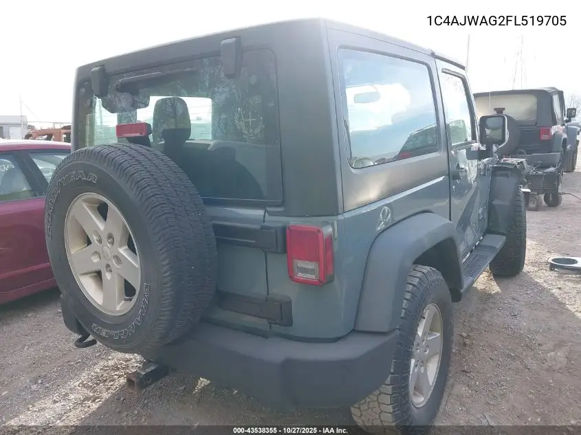 1C4AJWAG2FL519705 2015 Jeep Wrangler Sport