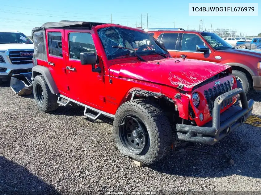 1C4BJWDG1FL676979 2015 Jeep Wrangler Unlimited Sport