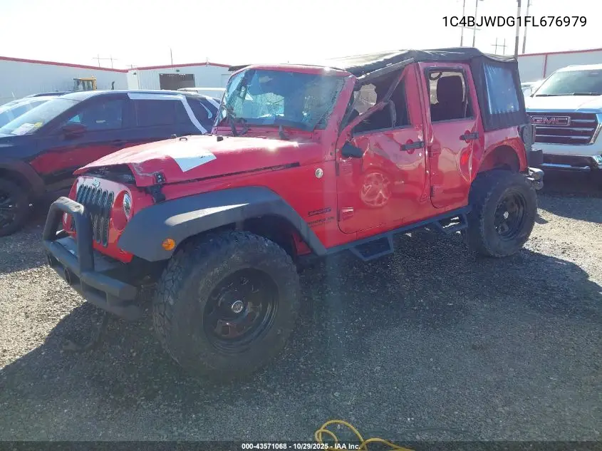 1C4BJWDG1FL676979 2015 Jeep Wrangler Unlimited Sport