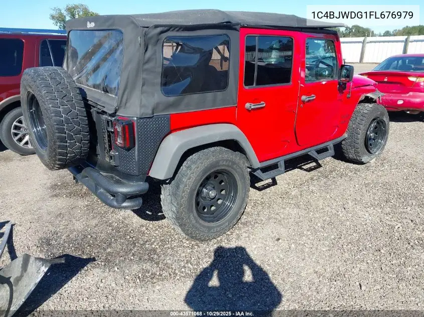 1C4BJWDG1FL676979 2015 Jeep Wrangler Unlimited Sport