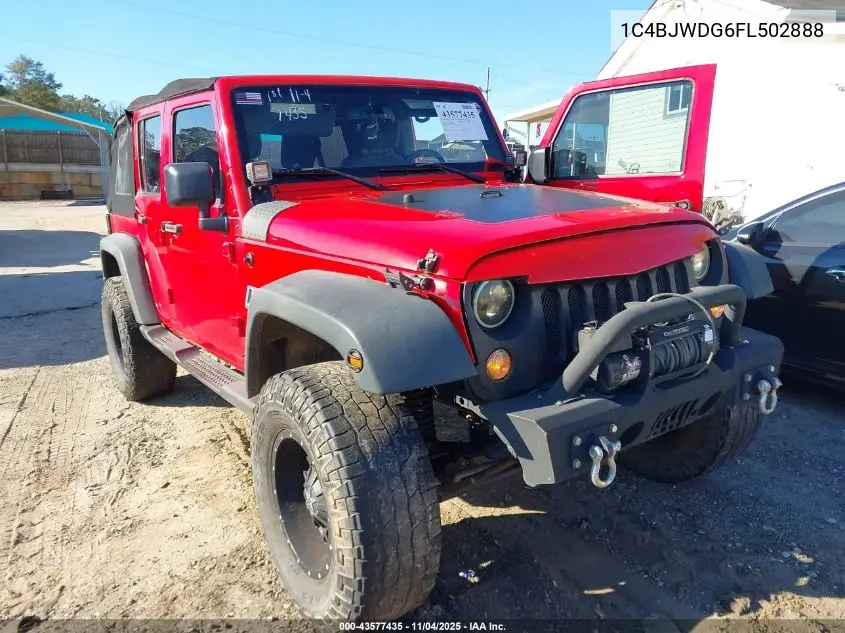 1C4BJWDG6FL502888 2015 Jeep Wrangler Unlimited Sport