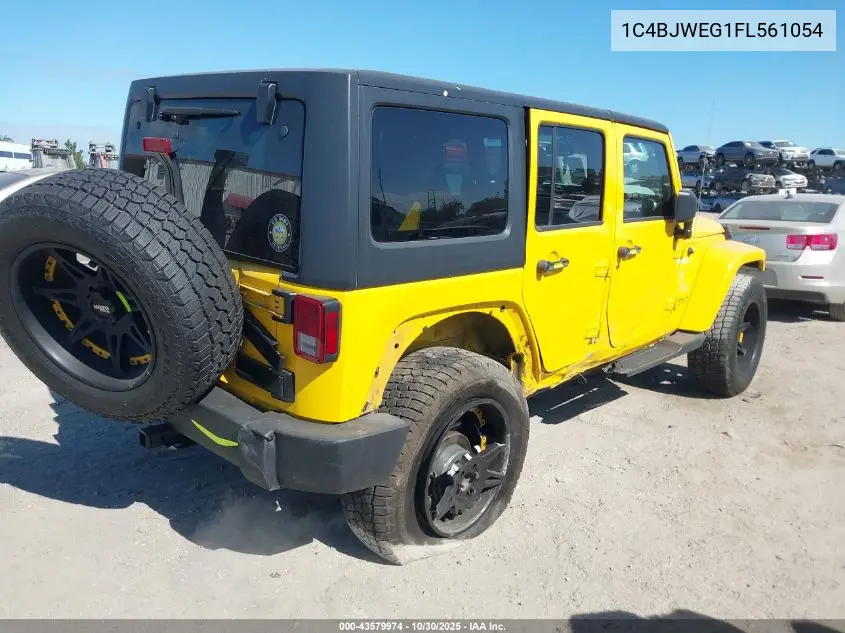 1C4BJWEG1FL561054 2015 Jeep Wrangler Unlimited Sahara