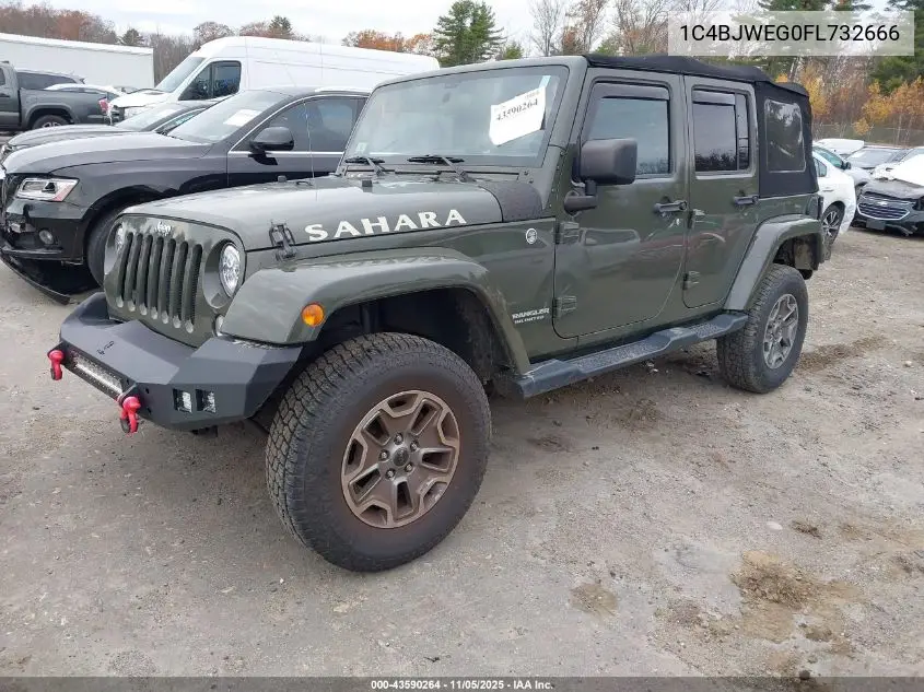 1C4BJWEG0FL732666 2015 Jeep Wrangler Unlimited Sahara
