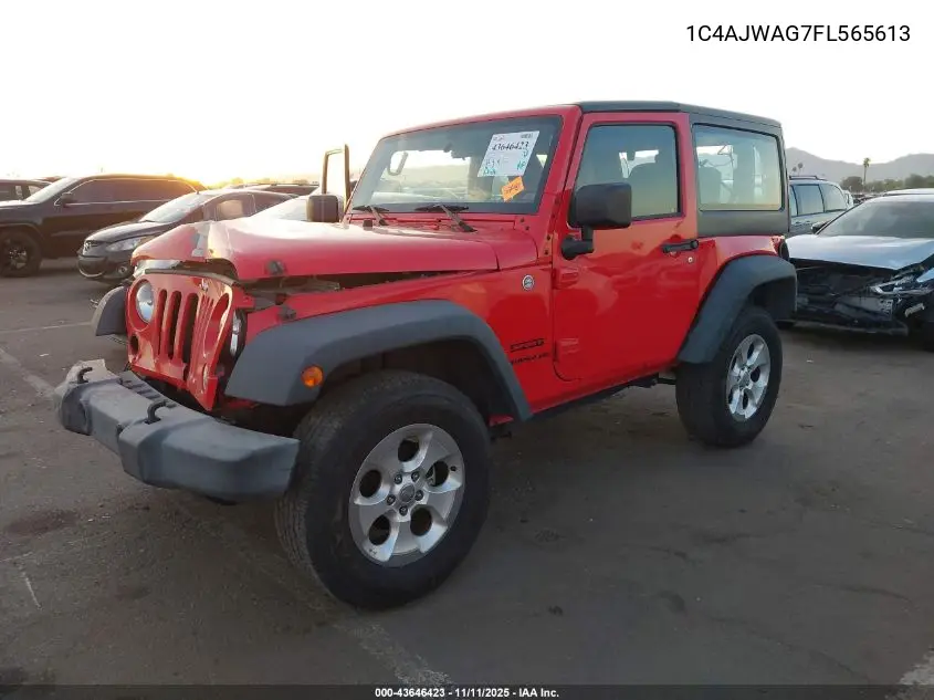 1C4AJWAG7FL565613 2015 Jeep Wrangler Sport