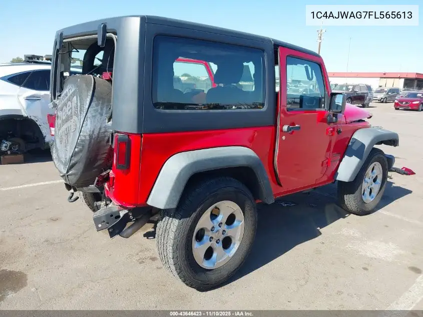 1C4AJWAG7FL565613 2015 Jeep Wrangler Sport