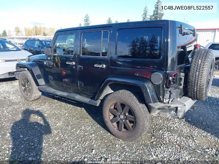 1C4BJWEG8FL522557 2015 Jeep Wrangler Unlimited Sahara