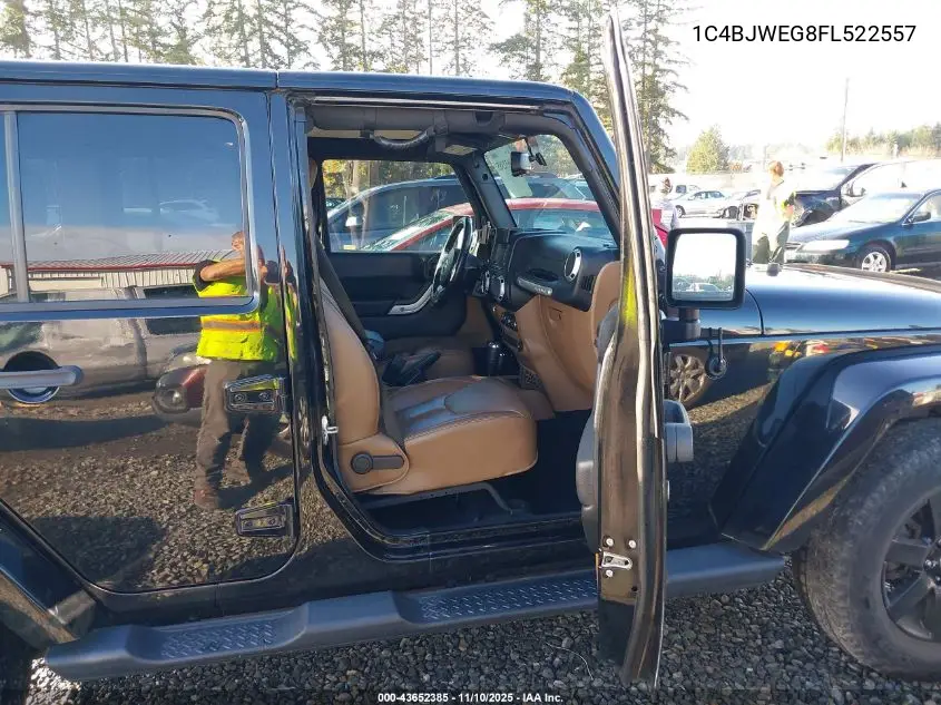 1C4BJWEG8FL522557 2015 Jeep Wrangler Unlimited Sahara