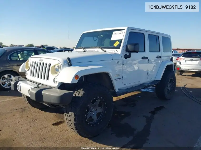 1C4BJWEG9FL519182 2015 Jeep Wrangler Unlimited Sahara