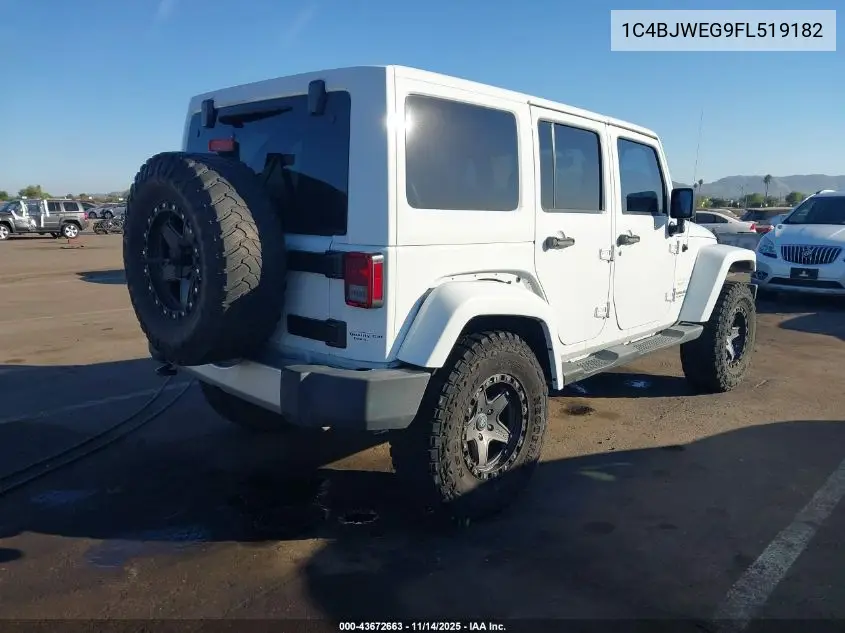 1C4BJWEG9FL519182 2015 Jeep Wrangler Unlimited Sahara