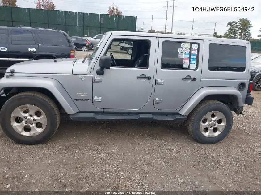 1C4HJWEG6FL504942 2015 Jeep Wrangler Unlimited Sahara
