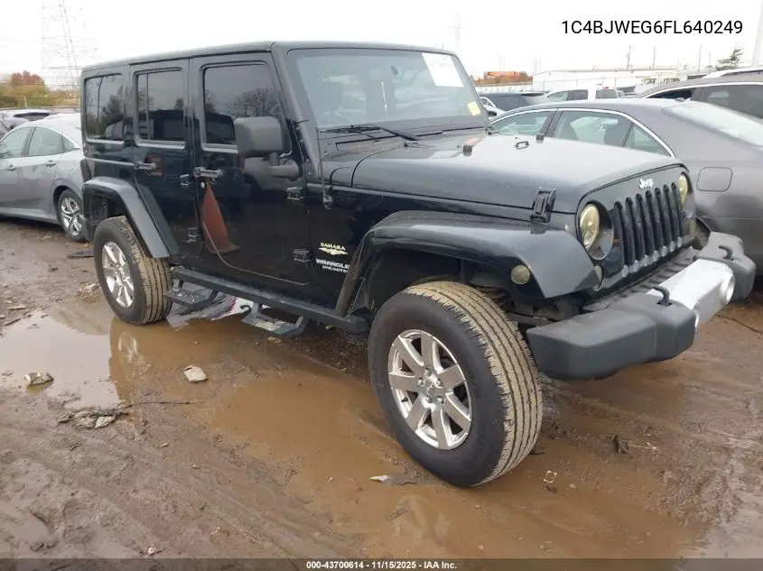 1C4BJWEG6FL640249 2015 Jeep Wrangler Unlimited Sahara