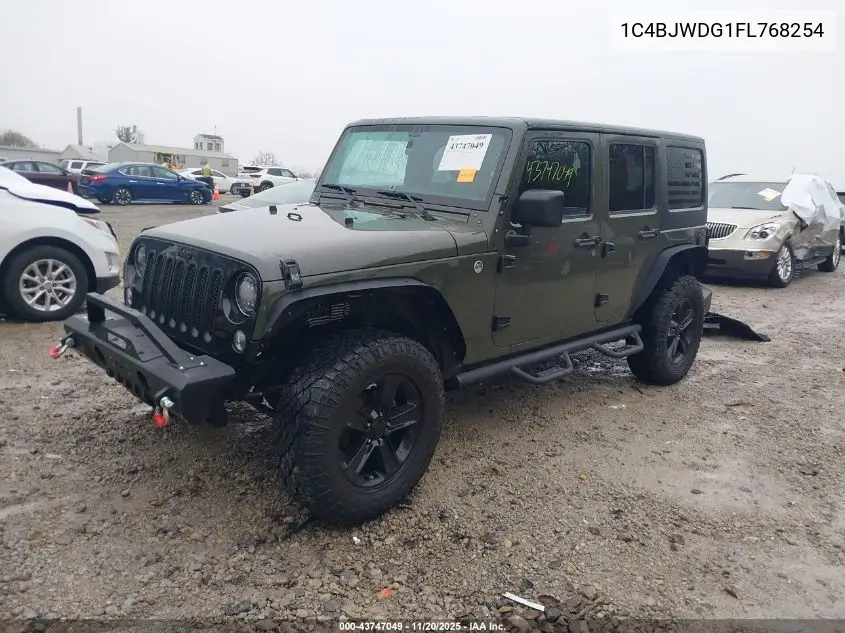 1C4BJWDG1FL768254 2015 Jeep Wrangler Unlimited Willys Wheeler