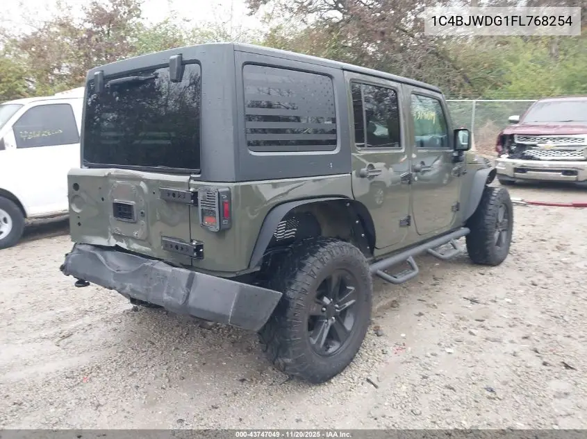 1C4BJWDG1FL768254 2015 Jeep Wrangler Unlimited Willys Wheeler