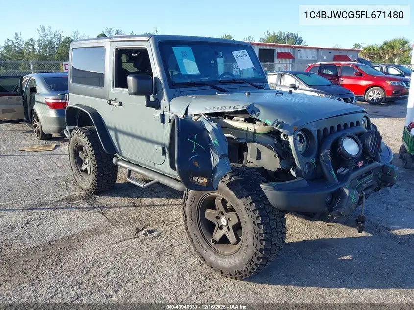 1C4BJWCG5FL671480 2015 Jeep Wrangler Rubicon