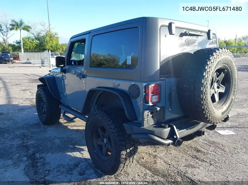 1C4BJWCG5FL671480 2015 Jeep Wrangler Rubicon