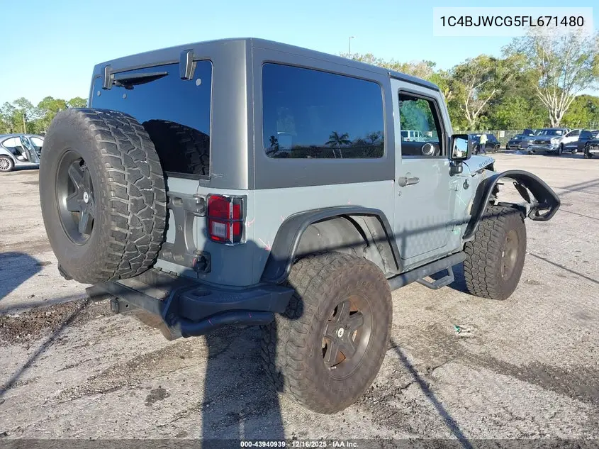 1C4BJWCG5FL671480 2015 Jeep Wrangler Rubicon