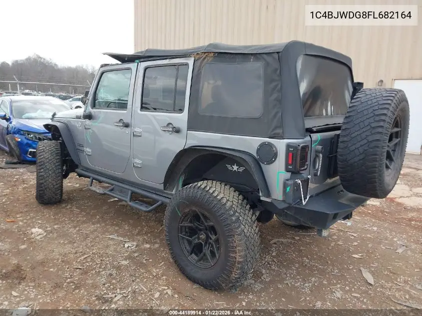 1C4BJWDG8FL682164 2015 Jeep Wrangler Unlimited Sport