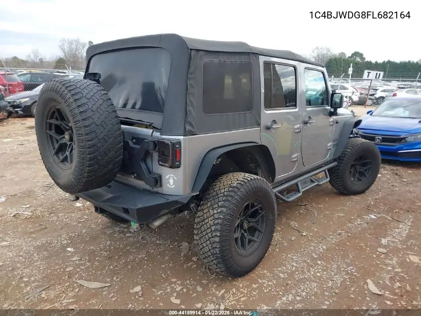 1C4BJWDG8FL682164 2015 Jeep Wrangler Unlimited Sport