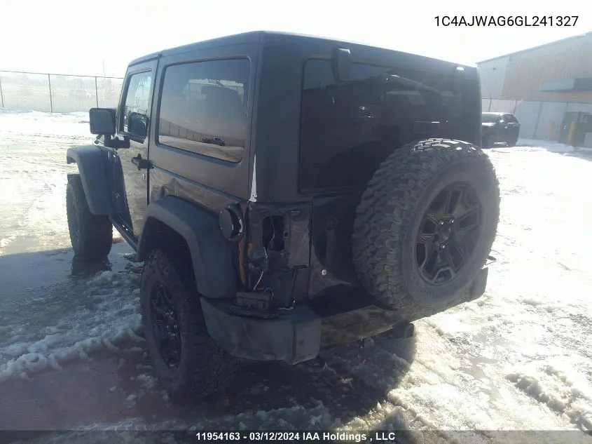 2016 Jeep Wrangler Sport VIN: 1C4AJWAG6GL241327 Lot: 11954163