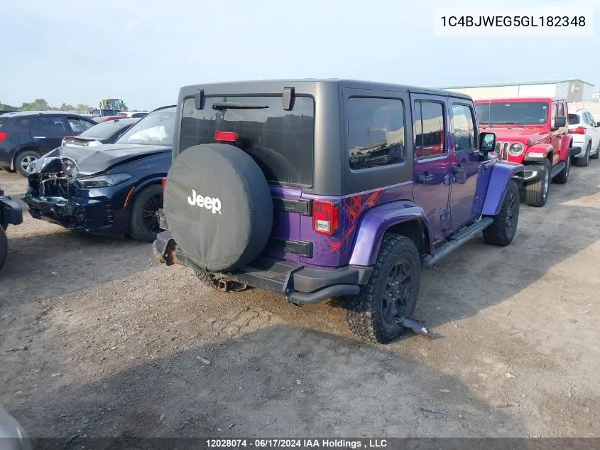 1C4BJWEG5GL182348 2016 Jeep Wrangler Unlimited Sahara