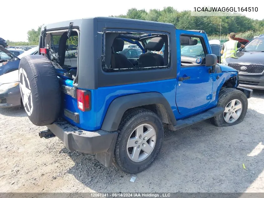 1C4AJWAG6GL164510 2016 Jeep Wrangler Sport