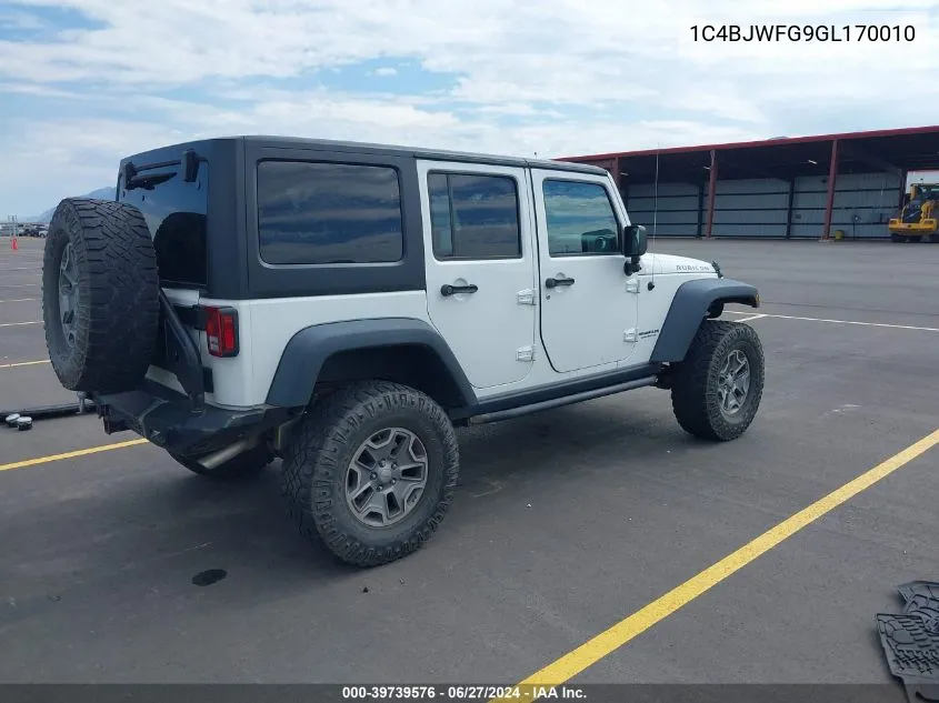 1C4BJWFG9GL170010 2016 Jeep Wrangler Unlimited Rubicon