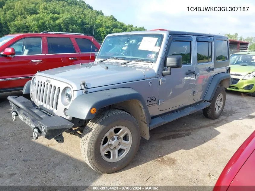 1C4BJWKG3GL307187 2016 Jeep Wrangler Unlimited Sport Rhd