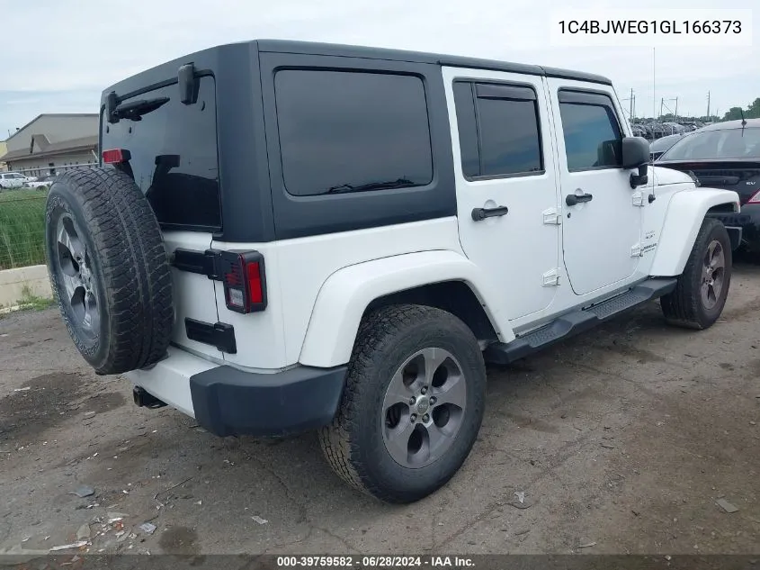 2016 Jeep Wrangler Unlimited Sahara VIN: 1C4BJWEG1GL166373 Lot: 39759582