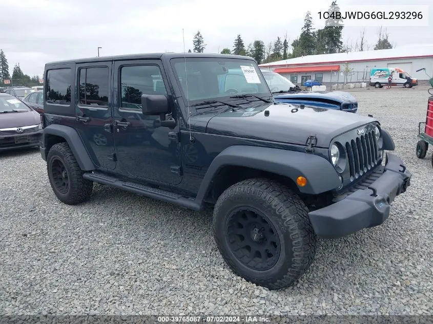 2016 Jeep Wrangler Unlimited Sport VIN: 1C4BJWDG6GL293296 Lot: 39765087