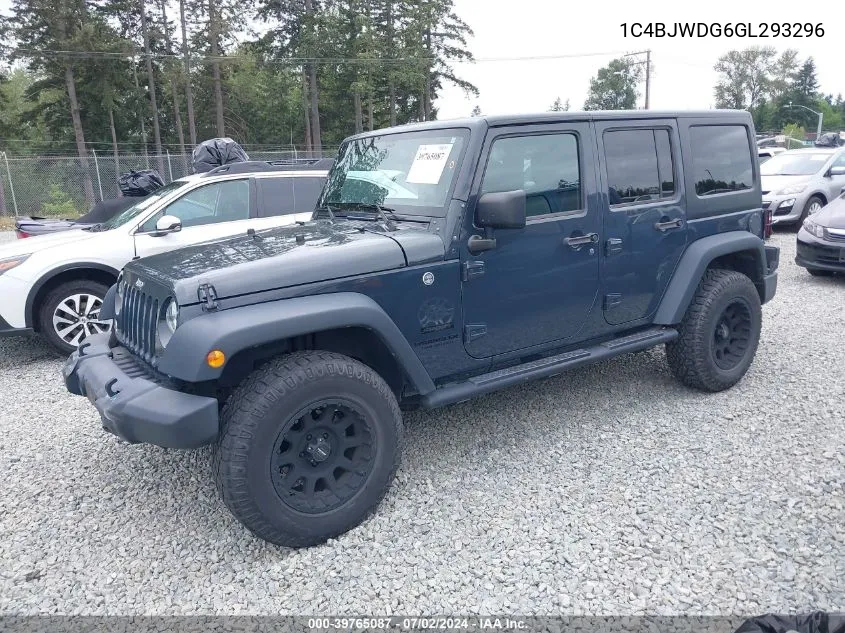 1C4BJWDG6GL293296 2016 Jeep Wrangler Unlimited Sport