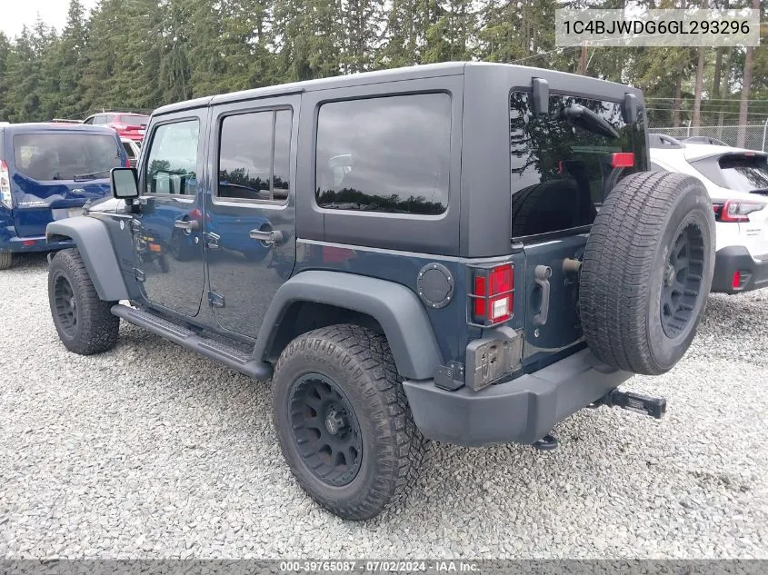 1C4BJWDG6GL293296 2016 Jeep Wrangler Unlimited Sport