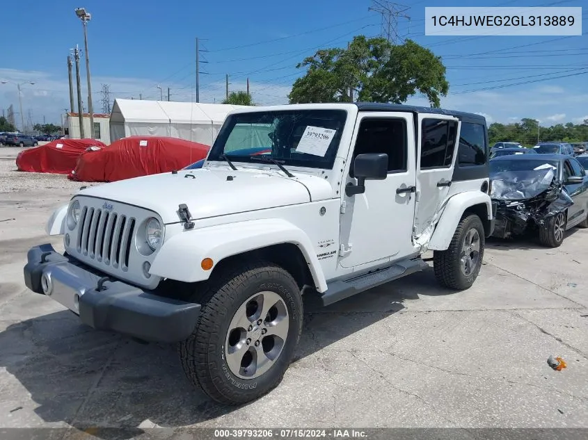 2016 Jeep Wrangler Unlimited Sahara VIN: 1C4HJWEG2GL313889 Lot: 39793206