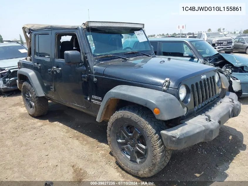 1C4BJWDG1GL155861 2016 Jeep Wrangler Unlimited Sport