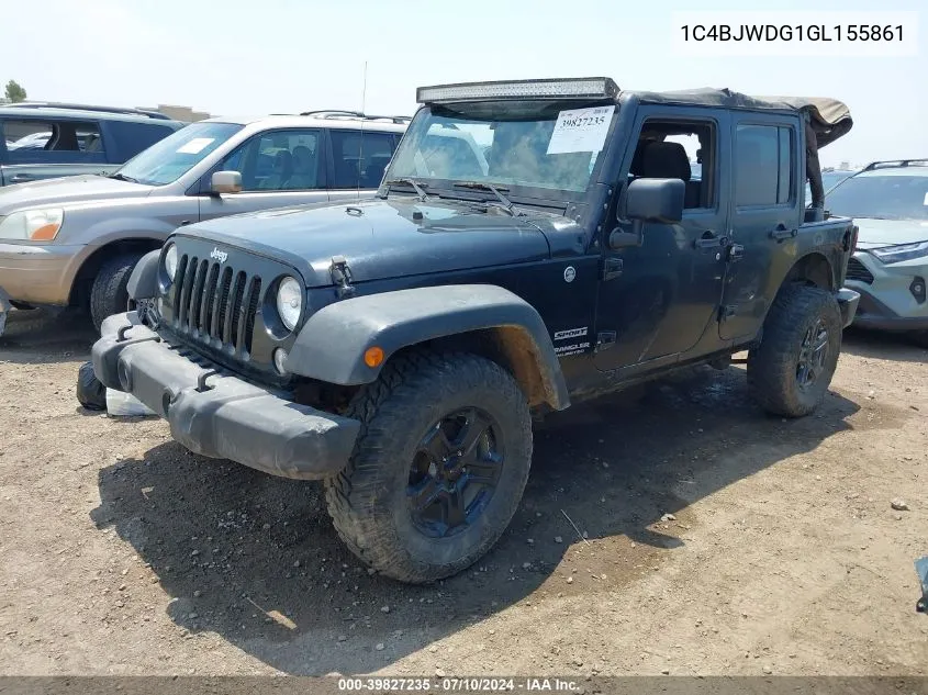 1C4BJWDG1GL155861 2016 Jeep Wrangler Unlimited Sport