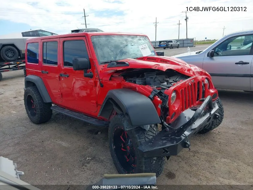 2016 Jeep Wrangler Unlimited Rubicon VIN: 1C4BJWFG6GL120312 Lot: 39828133