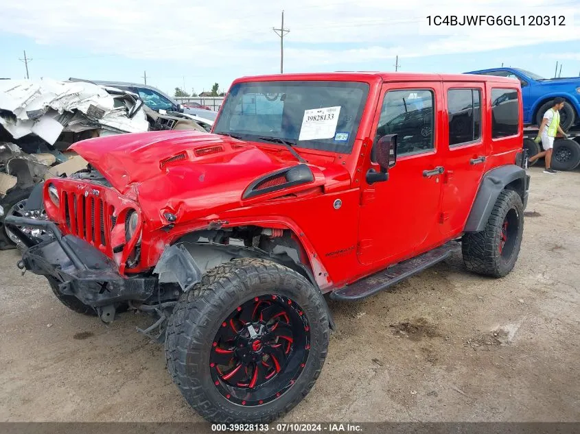 2016 Jeep Wrangler Unlimited Rubicon VIN: 1C4BJWFG6GL120312 Lot: 39828133