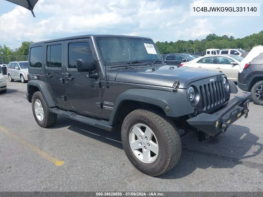 2016 Jeep Wrangler Unlimited Sport Rhd VIN: 1C4BJWKG9GL331140 Lot: 39828858