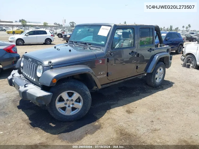 2016 Jeep Wrangler Unlimited Sahara VIN: 1C4HJWEG2GL273507 Lot: 39855004