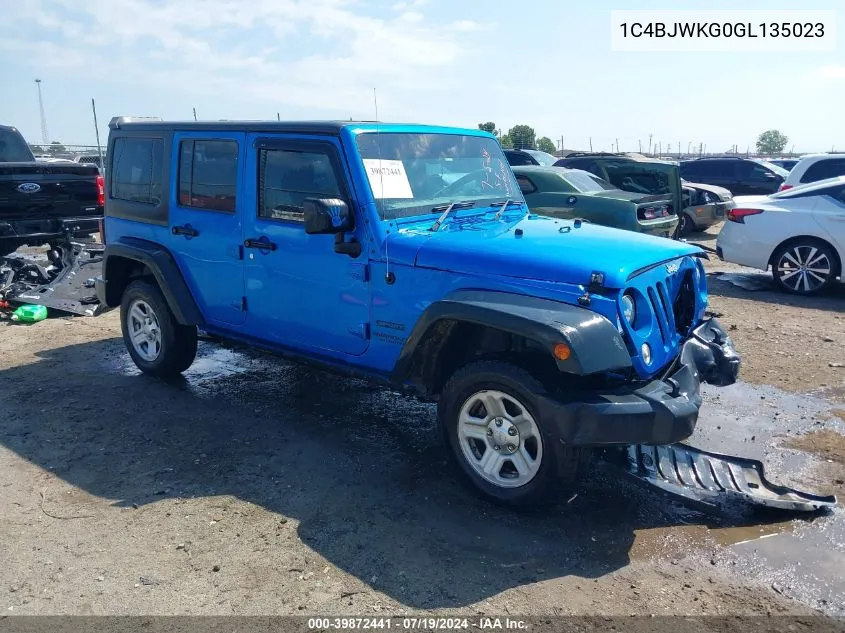 2016 Jeep Wrangler Unlimited Sport Rhd VIN: 1C4BJWKG0GL135023 Lot: 39872441