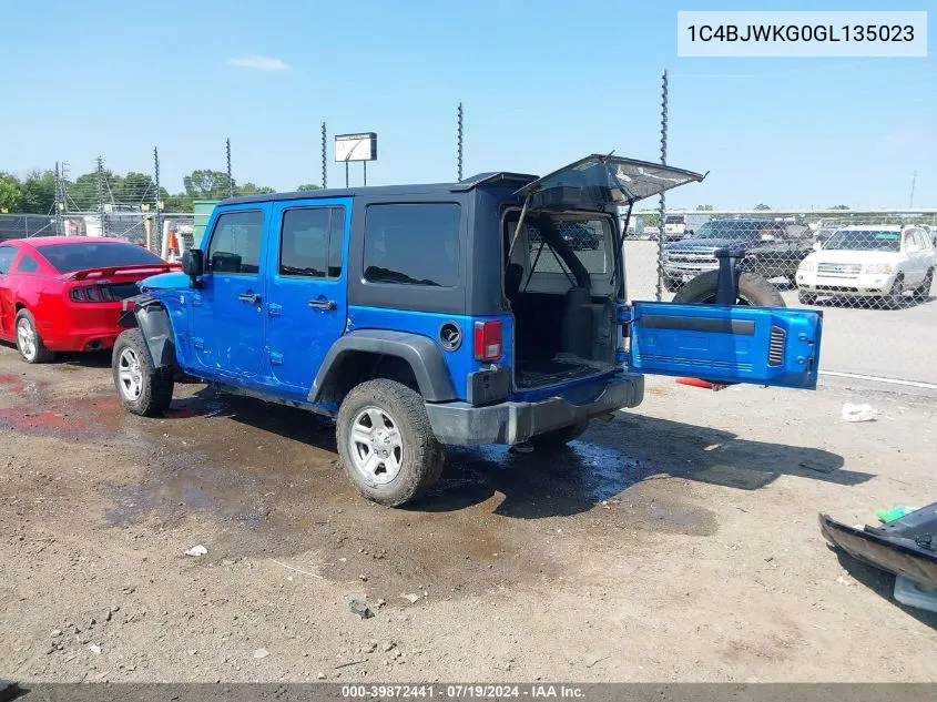 1C4BJWKG0GL135023 2016 Jeep Wrangler Unlimited Sport Rhd