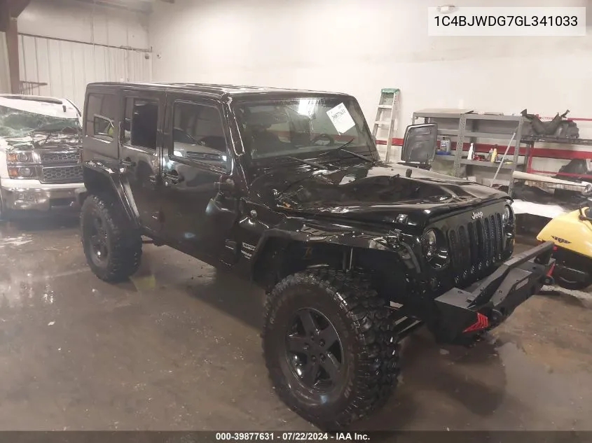 1C4BJWDG7GL341033 2016 Jeep Wrangler Unlimited Sport