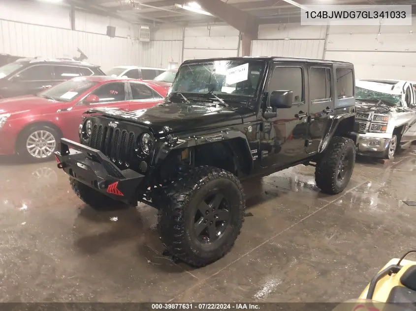 2016 Jeep Wrangler Unlimited Sport VIN: 1C4BJWDG7GL341033 Lot: 39877631