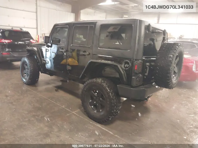 1C4BJWDG7GL341033 2016 Jeep Wrangler Unlimited Sport