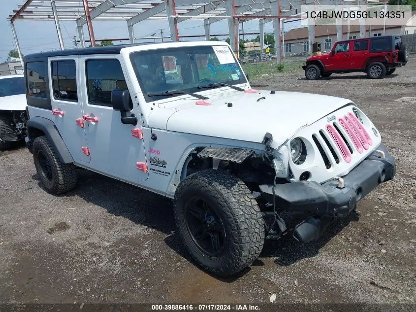 1C4BJWDG5GL134351 2016 Jeep Wrangler Unlimited Sport