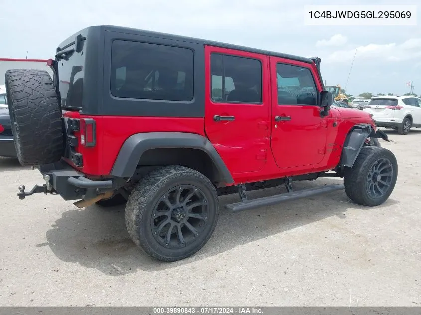 1C4BJWDG5GL295069 2016 Jeep Wrangler Unlimited Sport