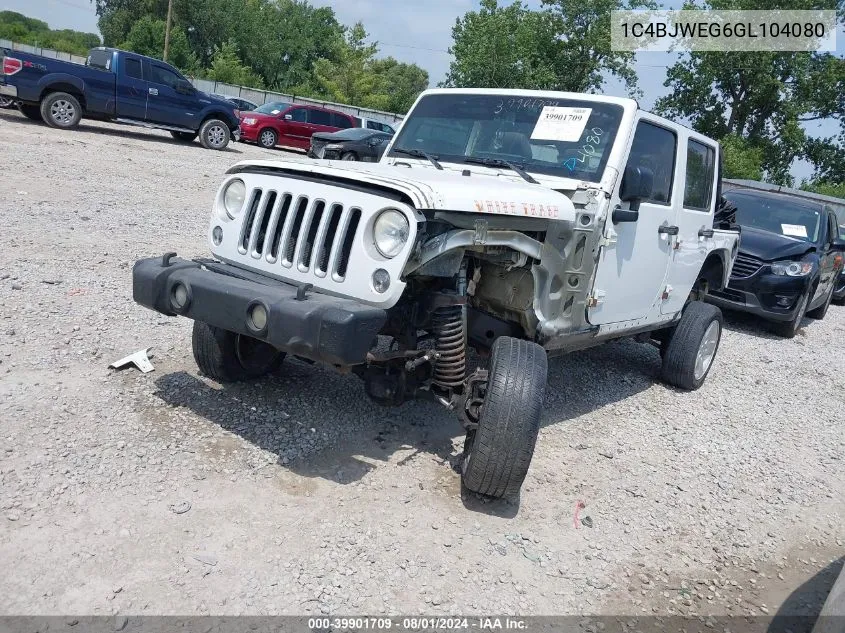 2016 Jeep Wrangler Unlimited Sahara VIN: 1C4BJWEG6GL104080 Lot: 39901709