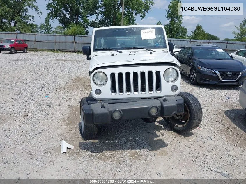 2016 Jeep Wrangler Unlimited Sahara VIN: 1C4BJWEG6GL104080 Lot: 39901709