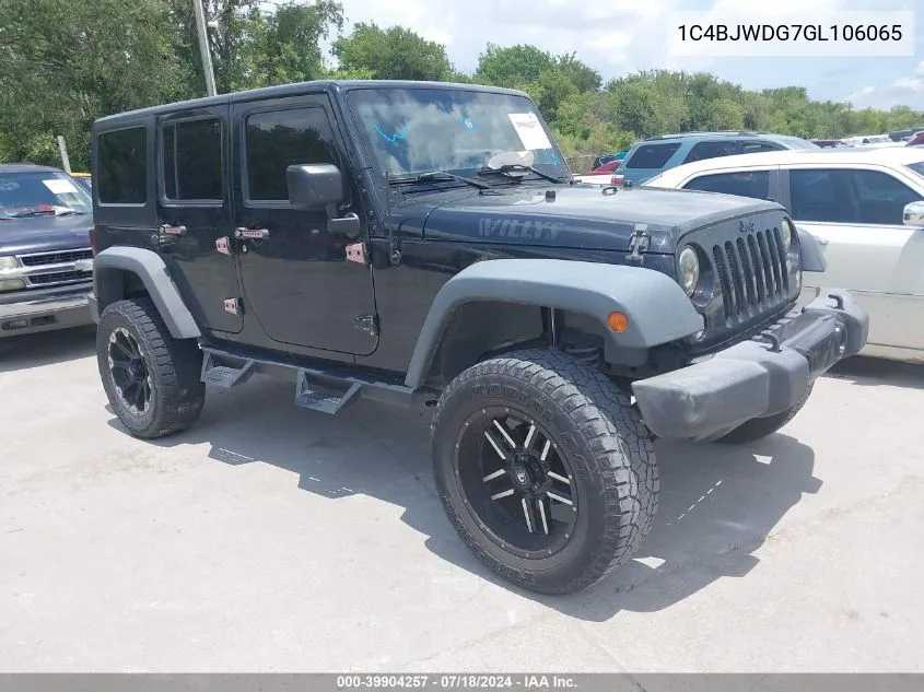 2016 Jeep Wrangler Unlimited Willys Wheeler VIN: 1C4BJWDG7GL106065 Lot: 39904257