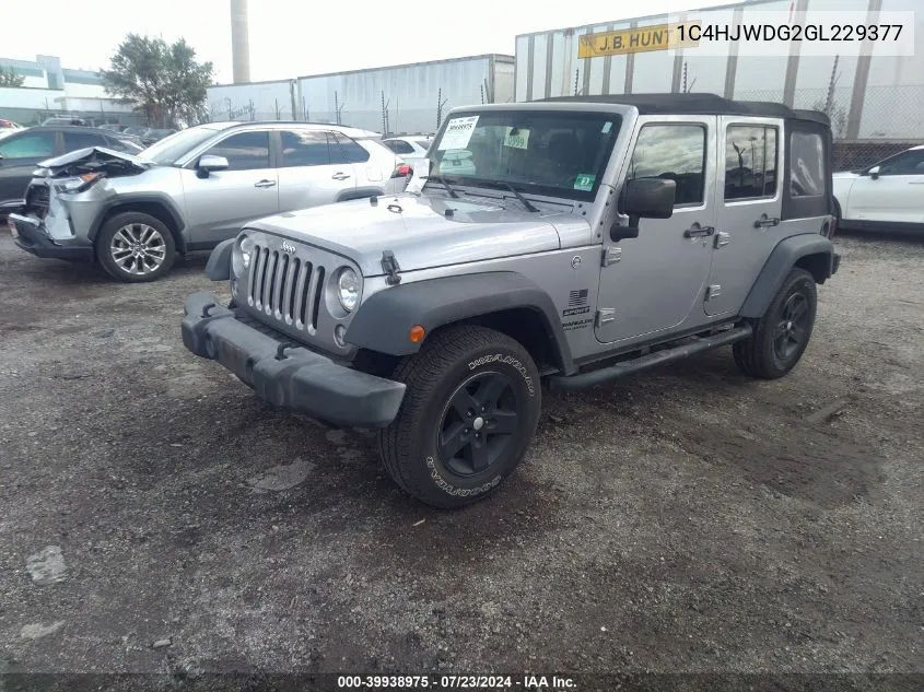 2016 Jeep Wrangler Unlimited Sport VIN: 1C4HJWDG2GL229377 Lot: 39938975